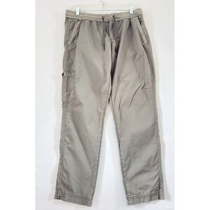 L.L. Bean Women Sunwashed Green Cotton Pants Active wear Travel Small Petite